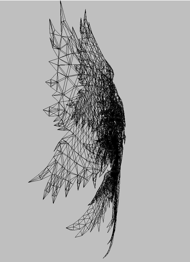 Angel wing Low-poly 3D model_31