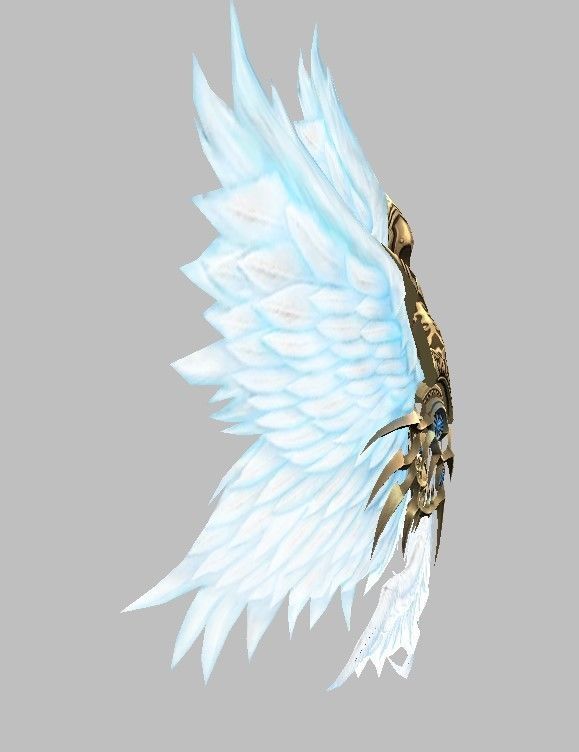 Angel wing Low-poly 3D model_19