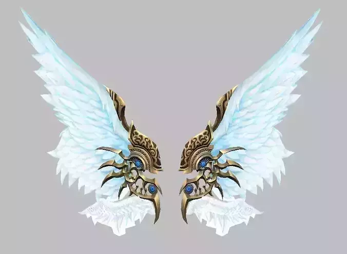Angel wing Low-poly 3D model