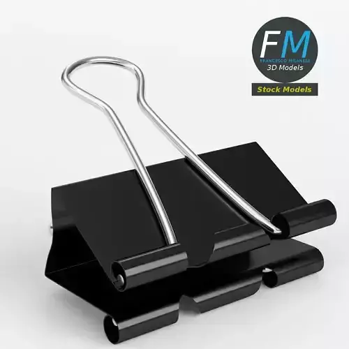 Half open binder clip