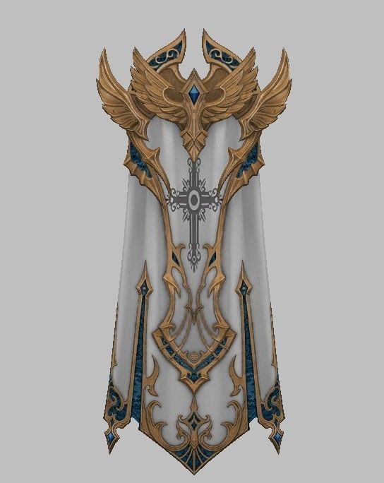Knight Cape Low-poly 3D model_12