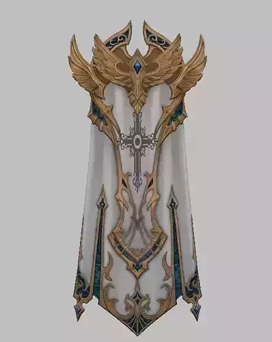 Knight Cape Low-poly 3D model