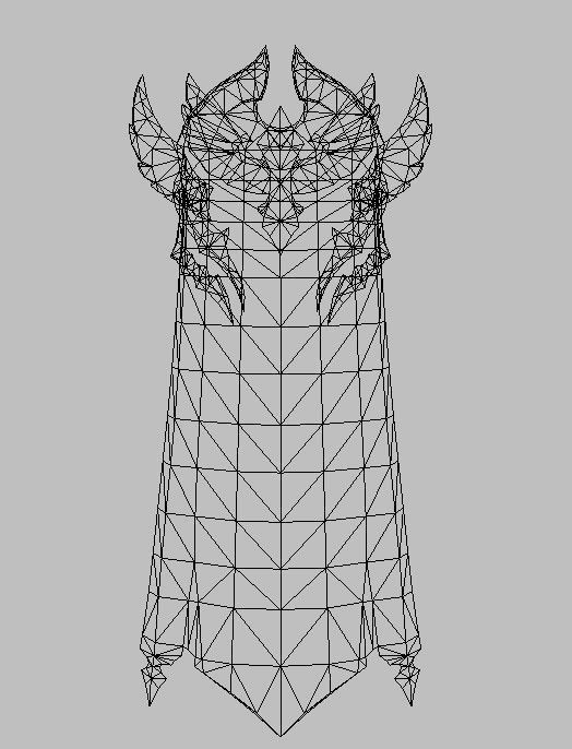 Knight Cape Low-poly 3D model_15