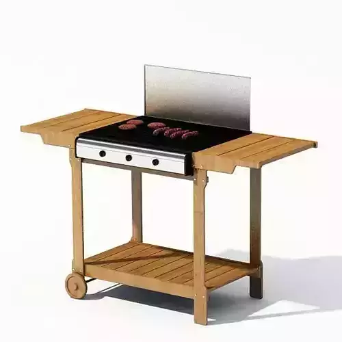 Garden Grill With Sausages And Burger Meat