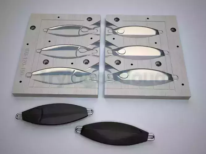 100-120-150 GR SlowRocker Likeness Metal JIg Mold