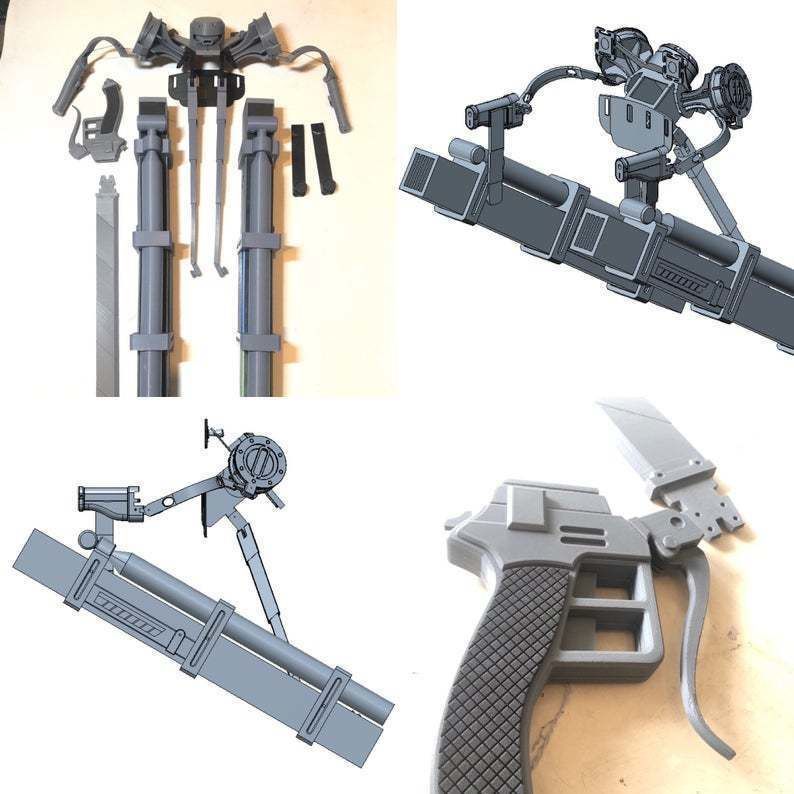 Attack on Titan 3DMG ODM Gear and Swords Bundle 3D print model_4
