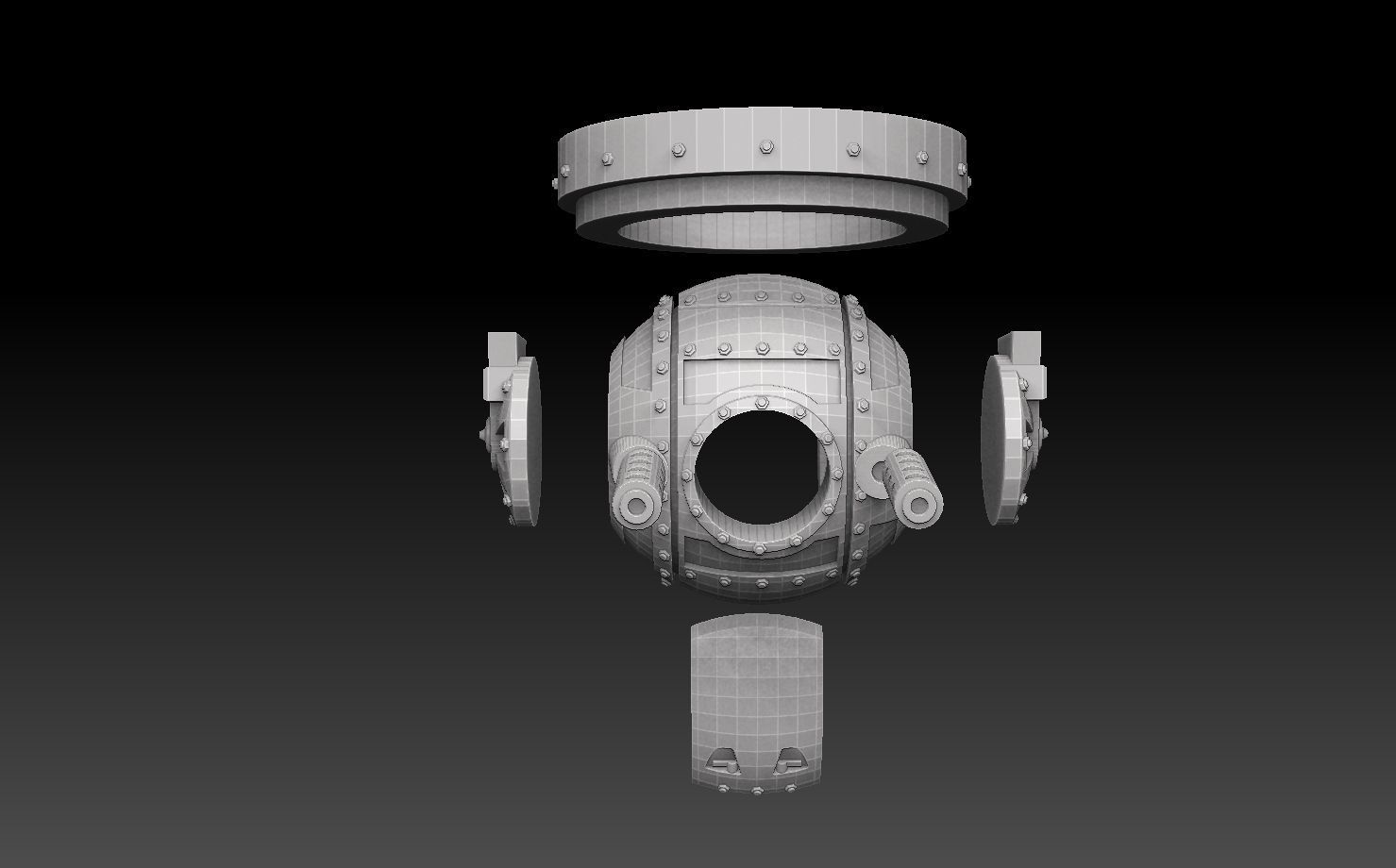 Ball Turret 3D print model_3
