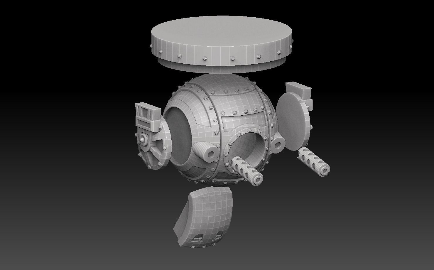 Ball Turret 3D print model_4