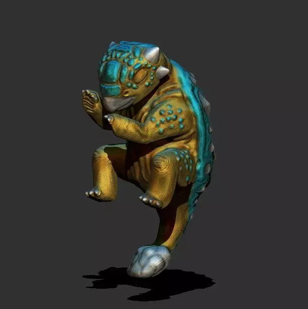 Baby ankilosaurus 3D print model