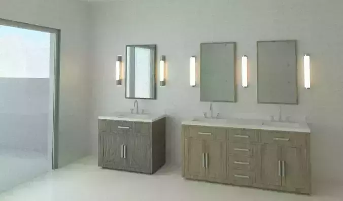 bathroom vanity collection revit