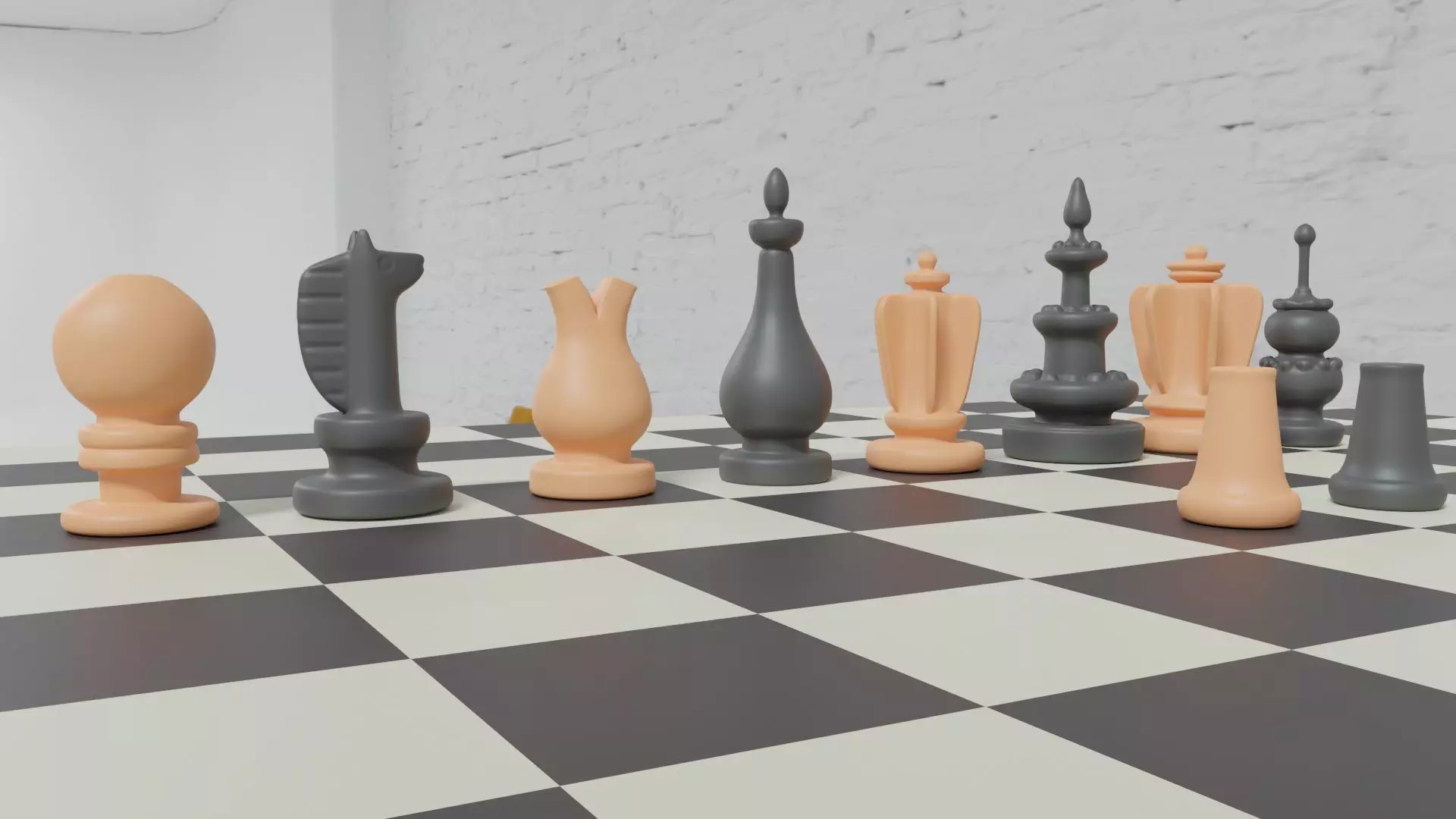 Courier Chess Medieval Chess Variant 3d printable pieces 3D print model_0