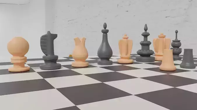 Courier Chess Medieval Chess Variant 3d printable pieces 3D print model