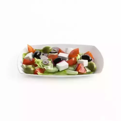 Greek Salad On A Plate 3D model