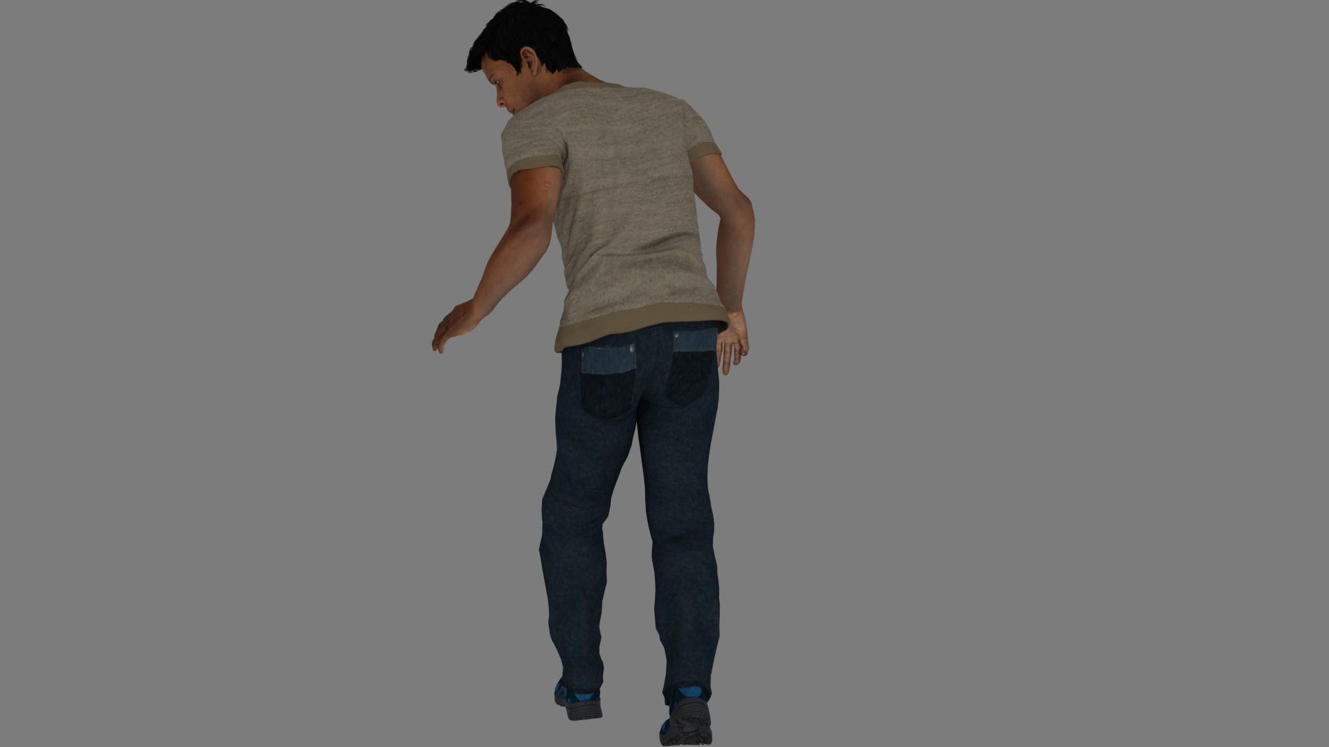 Rigged Male Character 20 3D model_22