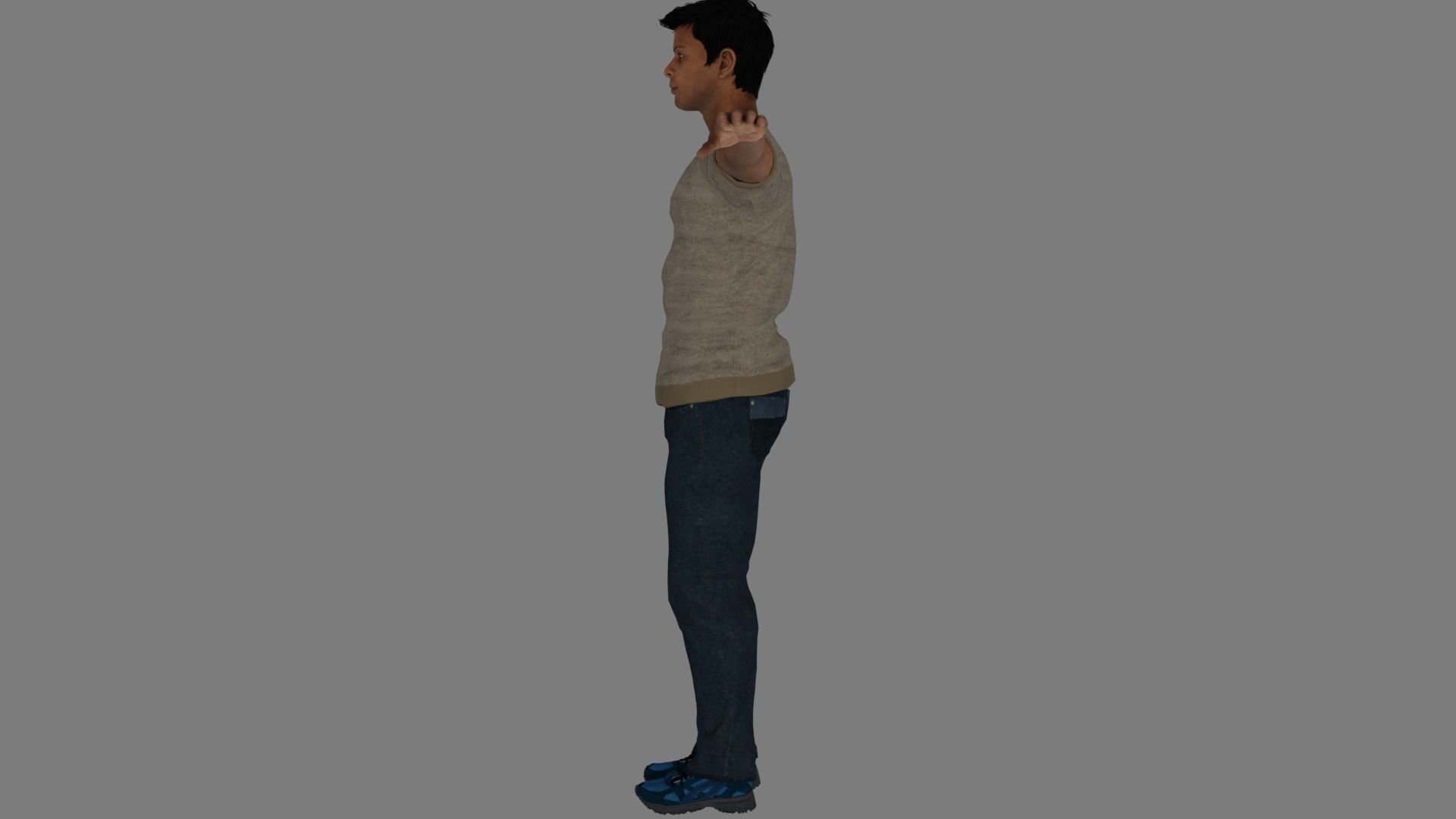 Rigged Male Character 20 3D model_11