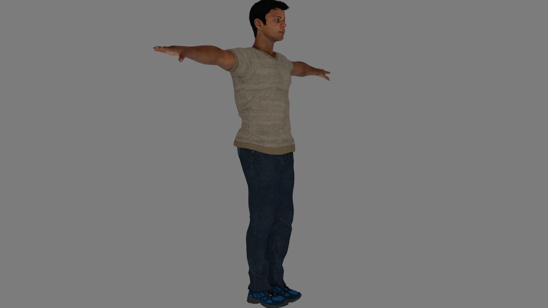 Rigged Male Character 20 3D model_3