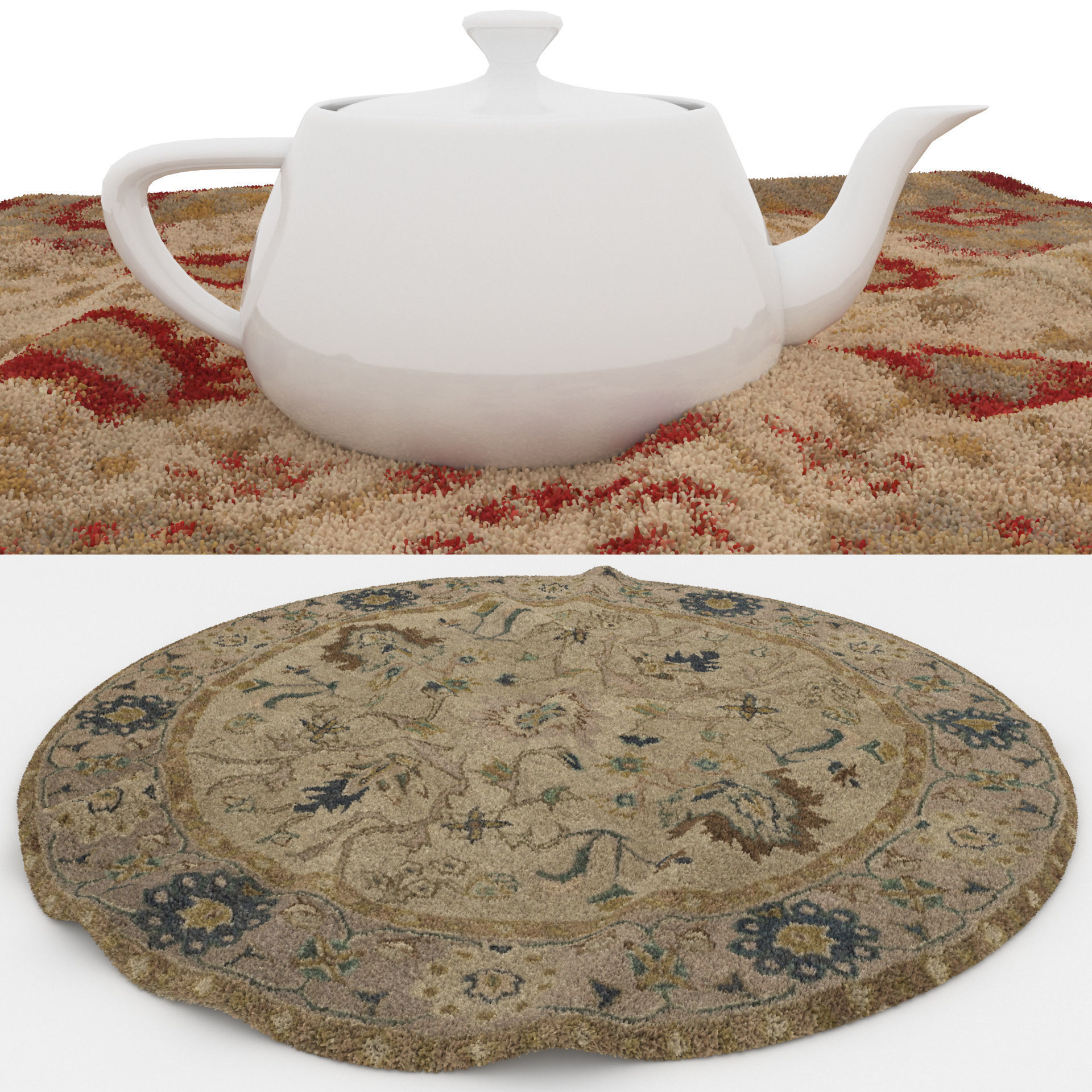 Rugs No 58 Low-poly 3D model_1