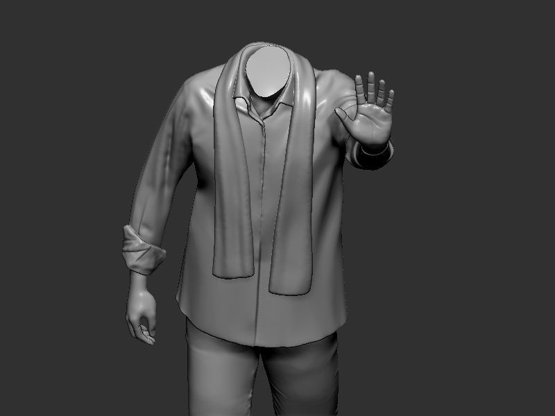 Male pose design 3D print model_11