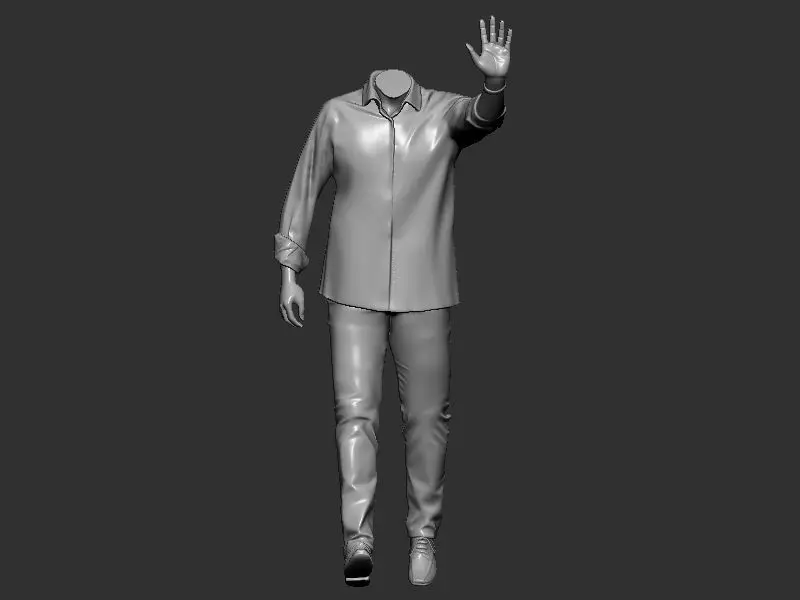 Male pose design 3D print model_0