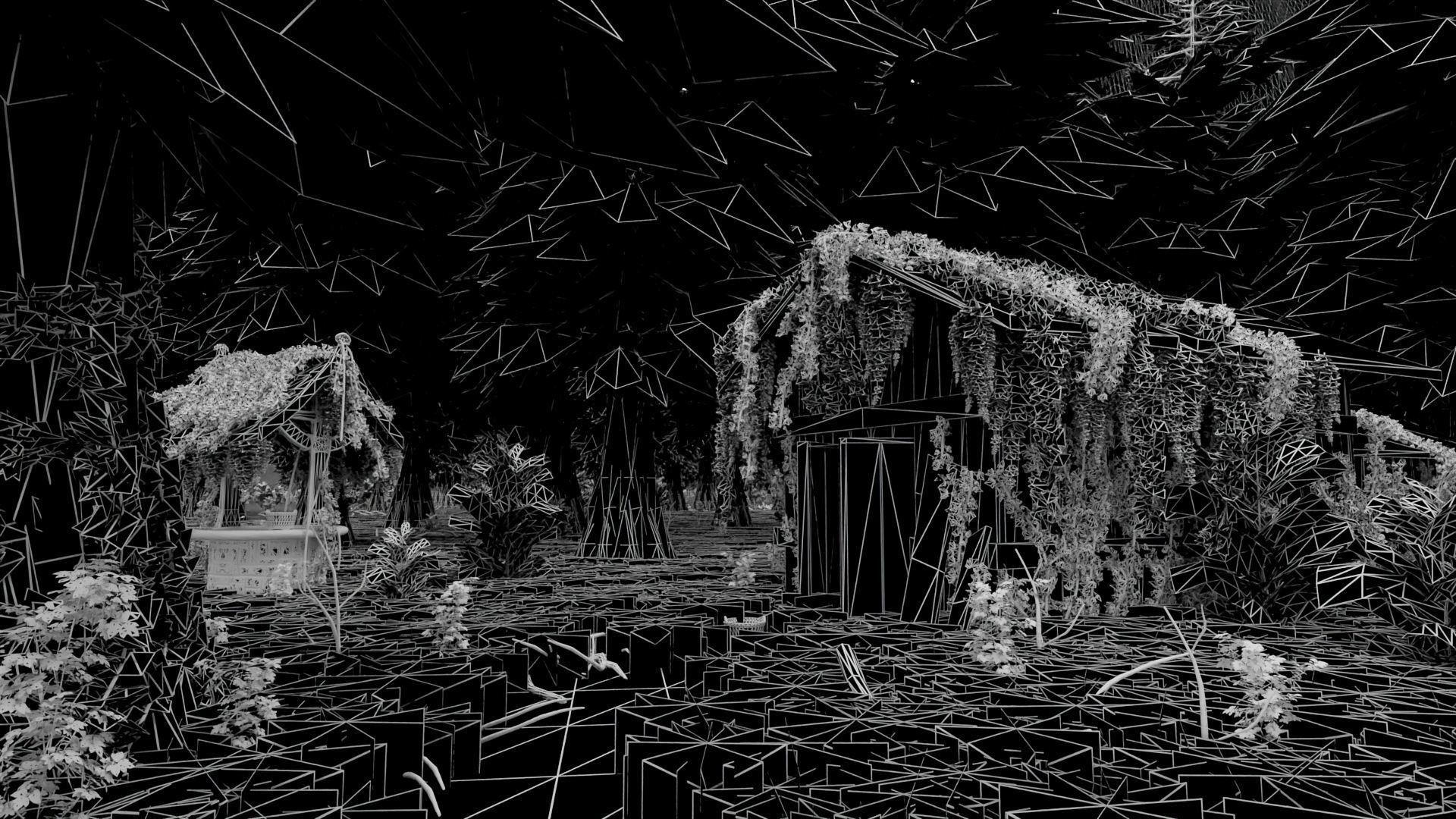 Abandoned Shack in Forest Scene 3D model_9