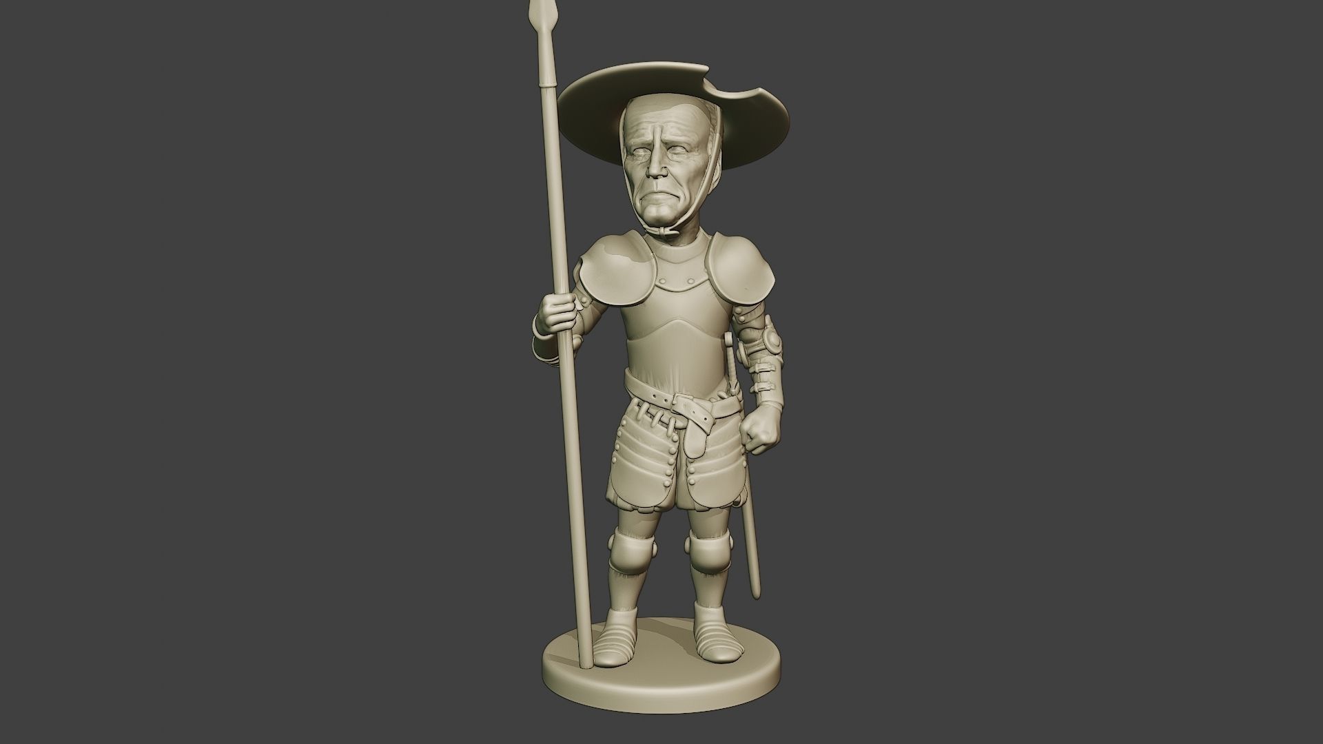 Joe Biden Quixote Meme 3D print model_11