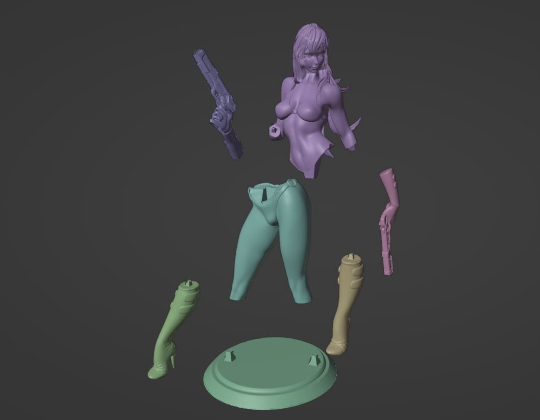 DOMINIQUE ROYAL SPACE ADVENTURE COBRA FAN ART 3D print model_6