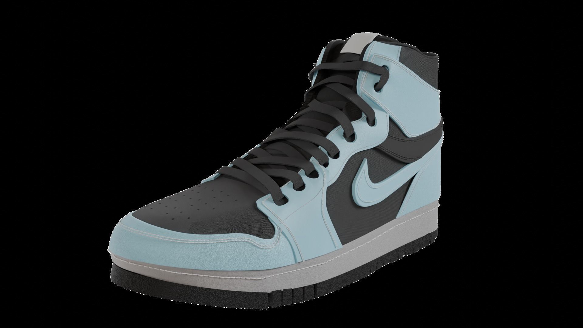 3d jordan shoe model lowpoly Low-poly 3D model_4