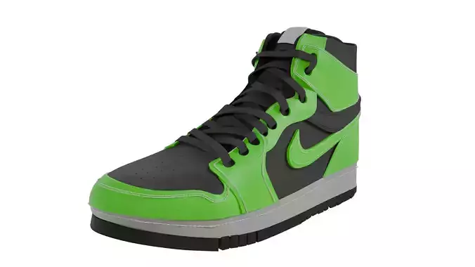 3d jordan shoe model lowpoly