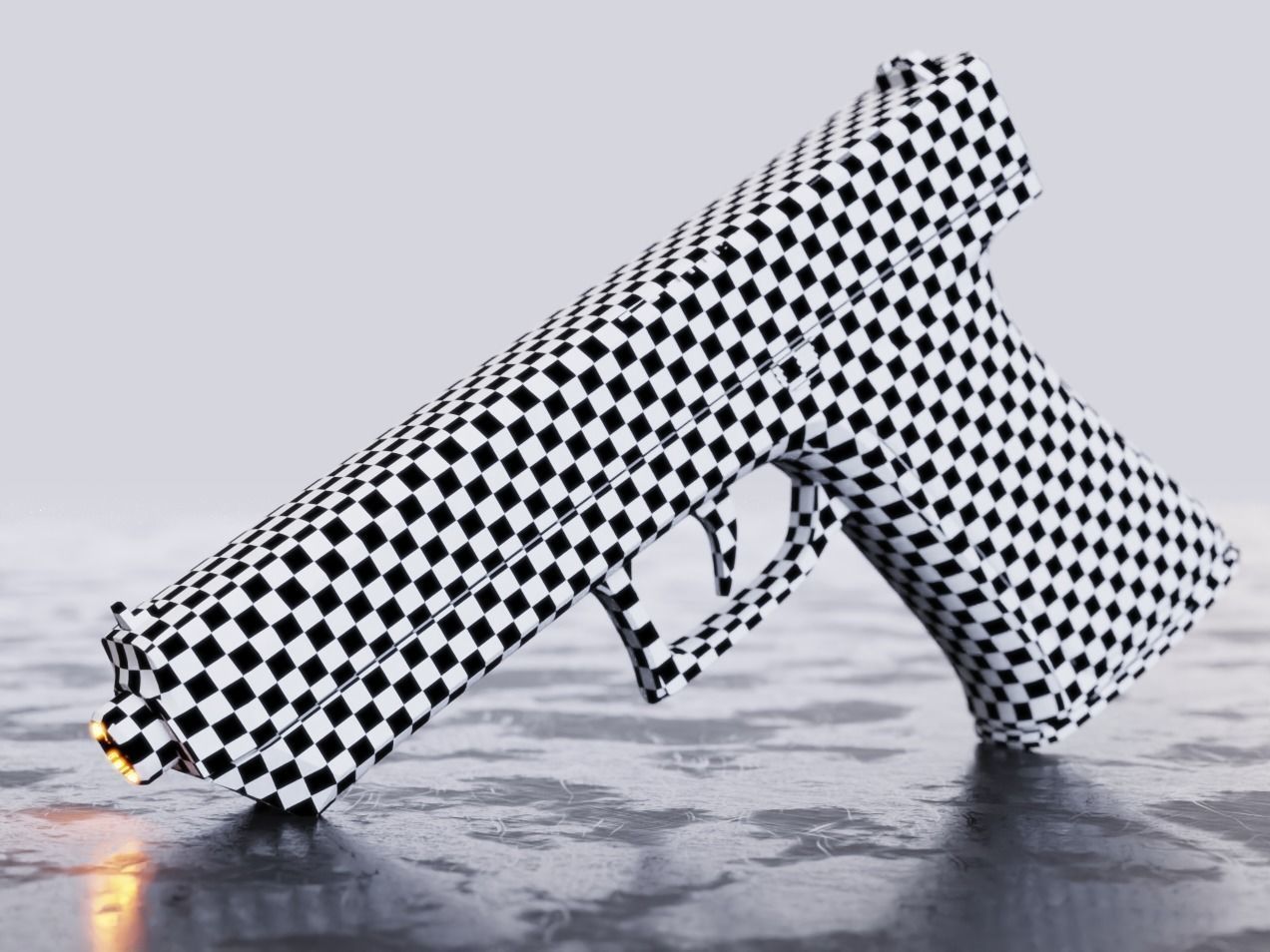 Glock 21 Gen-8 pistol Low-poly 3D model_7