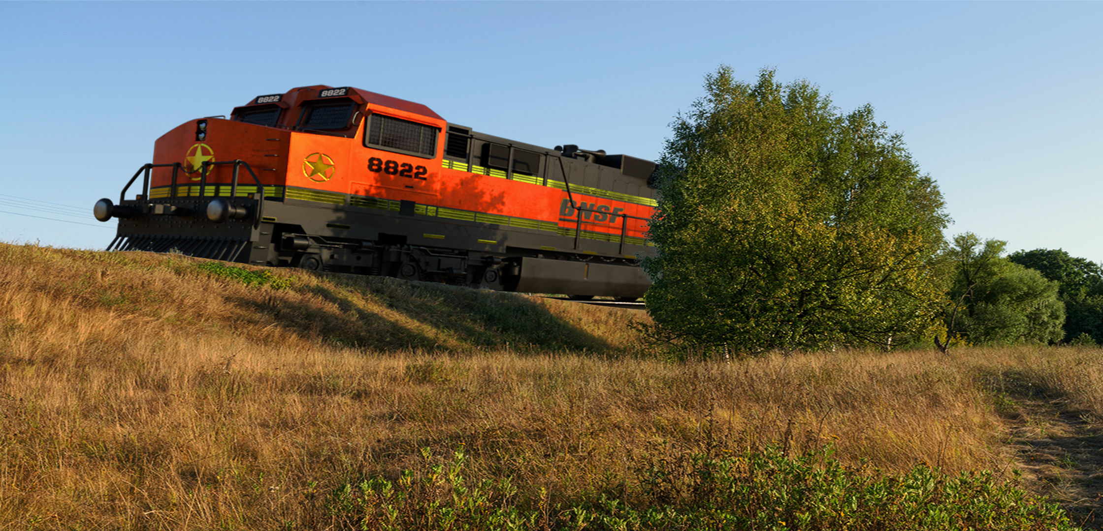 Train BNSF 3D model_1