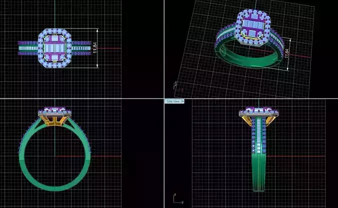 Ring model  jewelry Diamond ring design