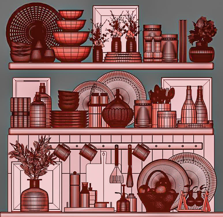 kitchen accessories 004 3D model_5