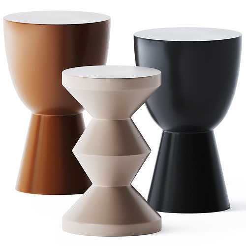 Table Tam Tam and Zig Zag by Pols Potten 3D model
