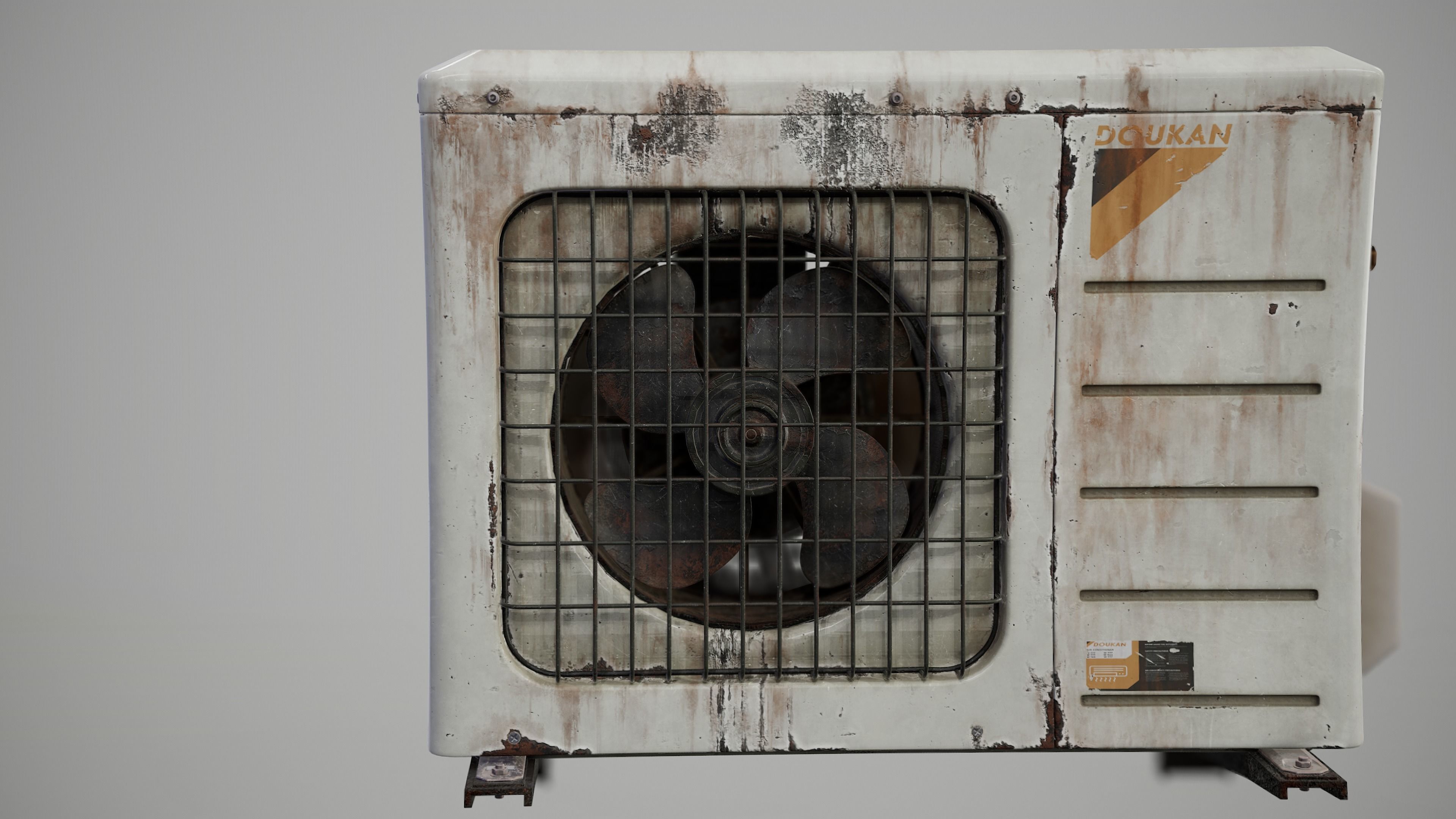 Air Conditioner Outdoor Unit Low-poly 3D model_3