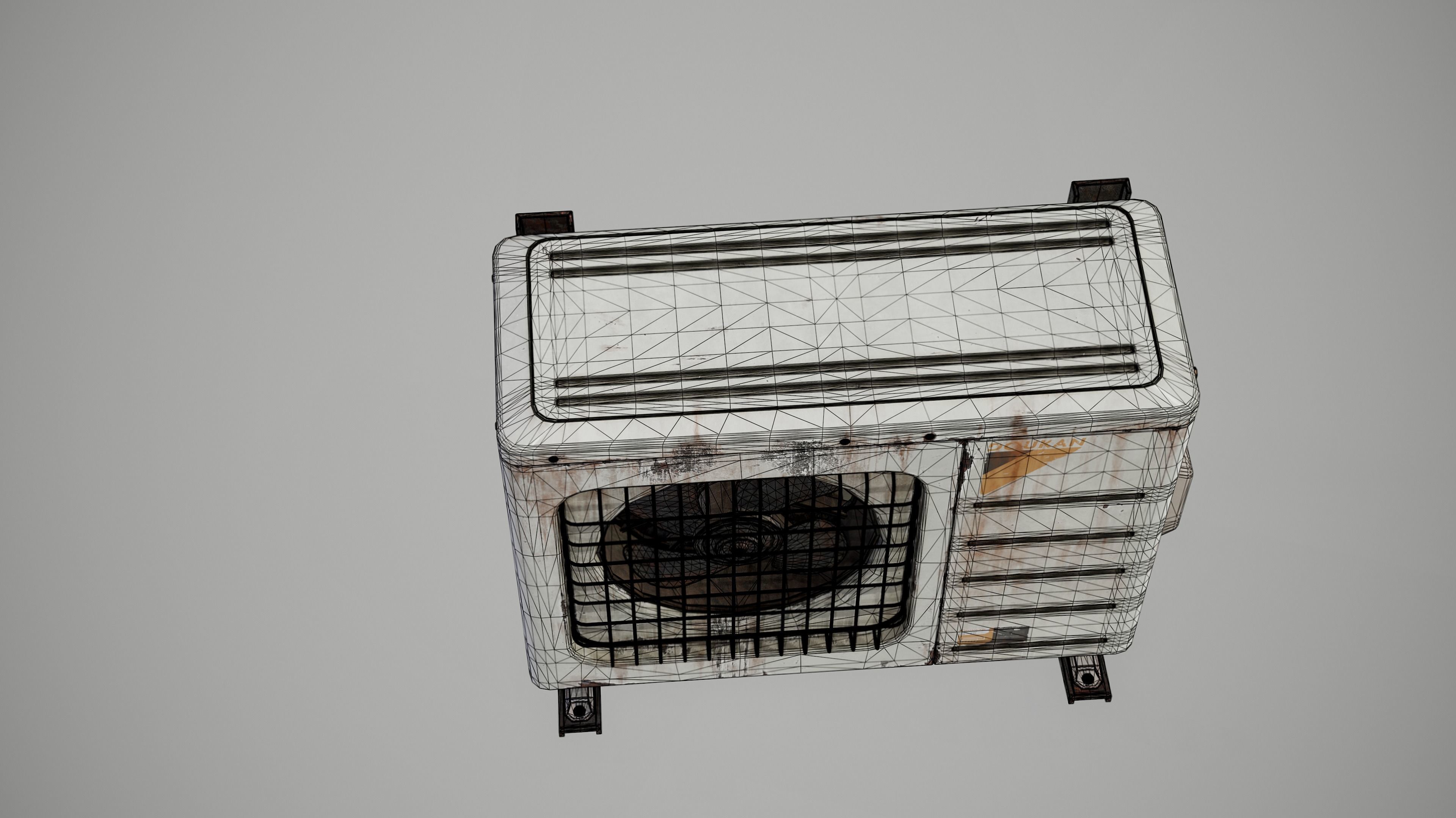 Air Conditioner Outdoor Unit Low-poly 3D model_13