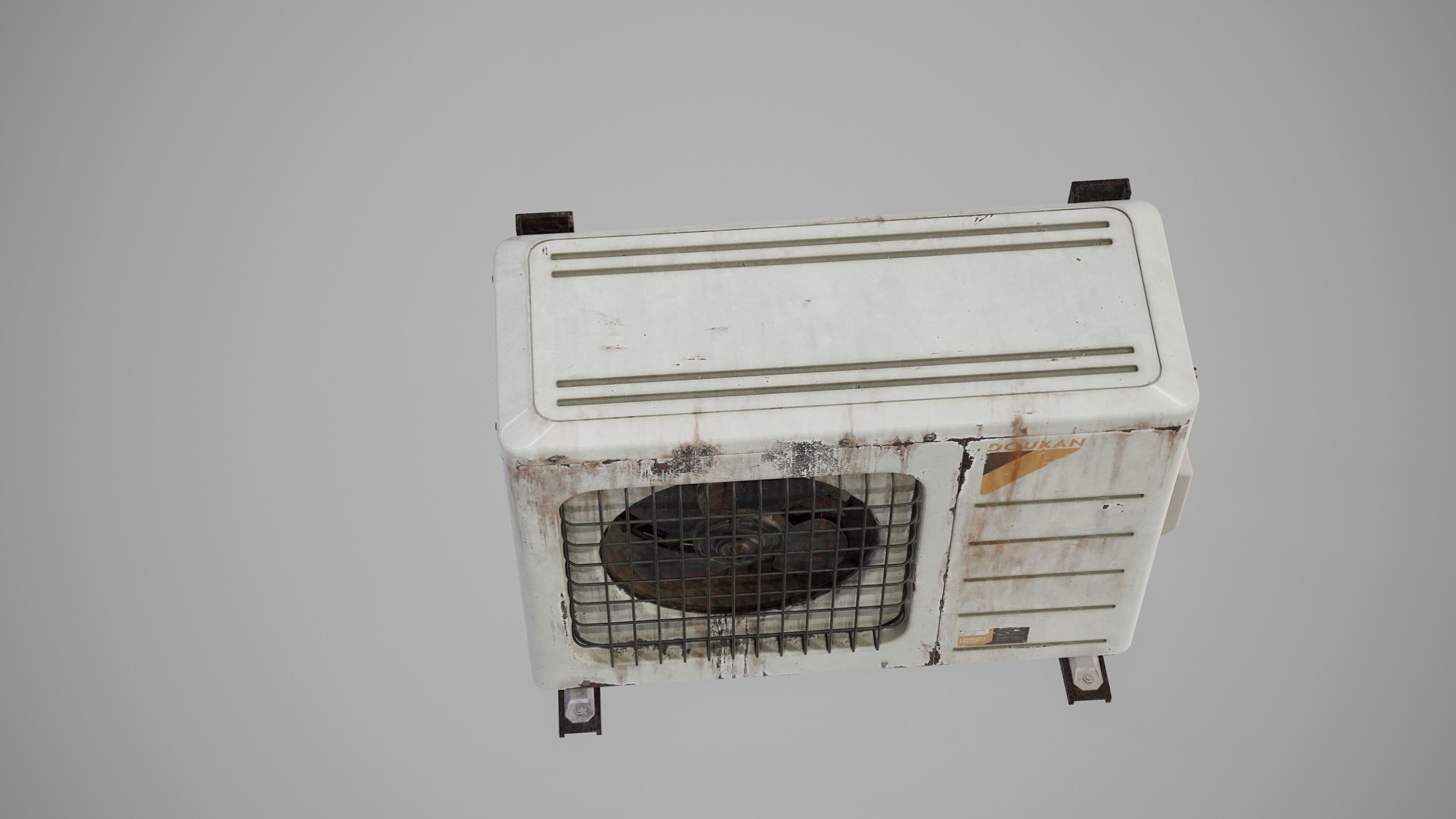 Air Conditioner Outdoor Unit Low-poly 3D model_12