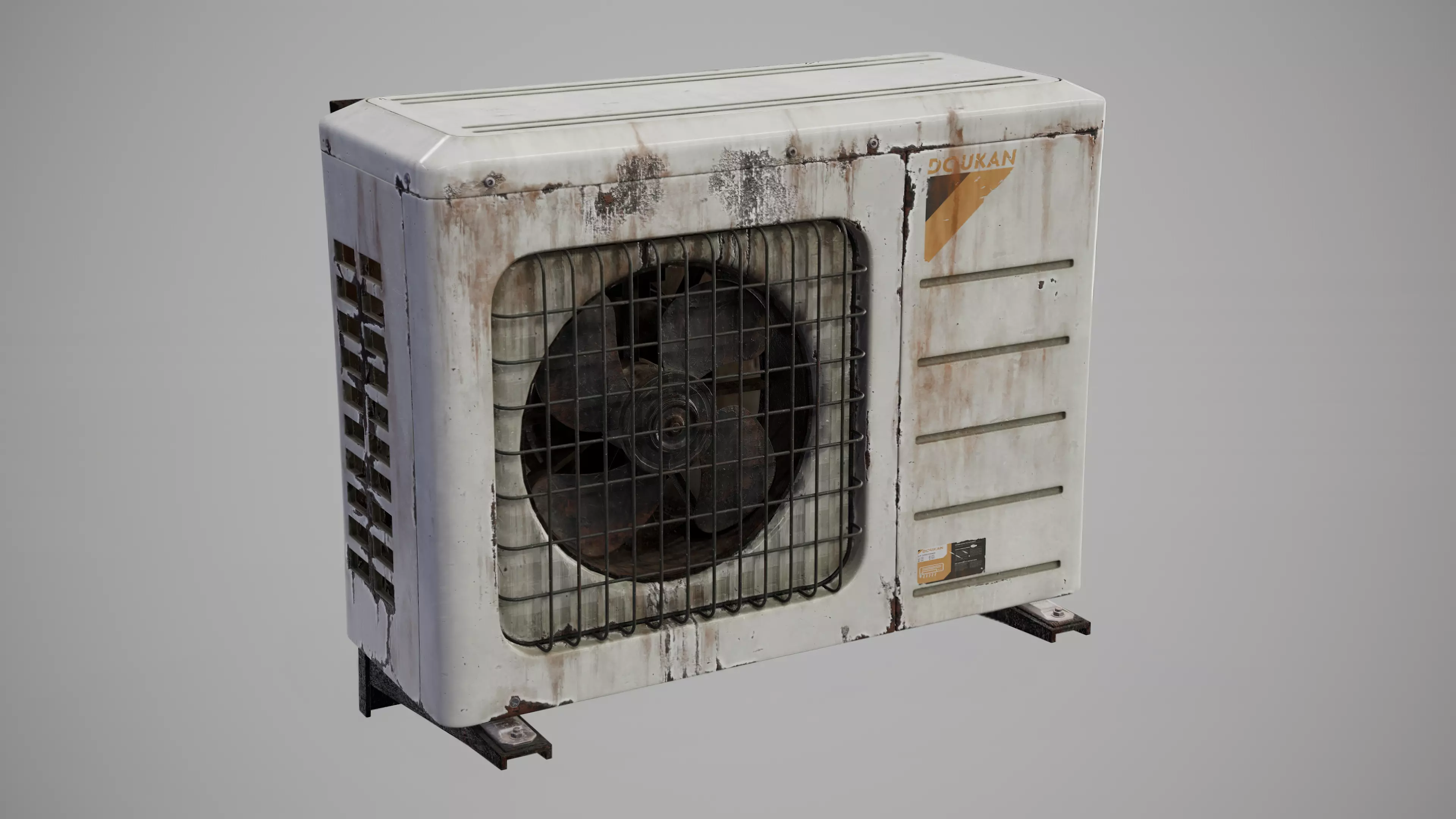 Air Conditioner Outdoor Unit Low-poly 3D model_0