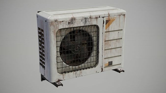Air Conditioner Outdoor Unit Low-poly 3D model