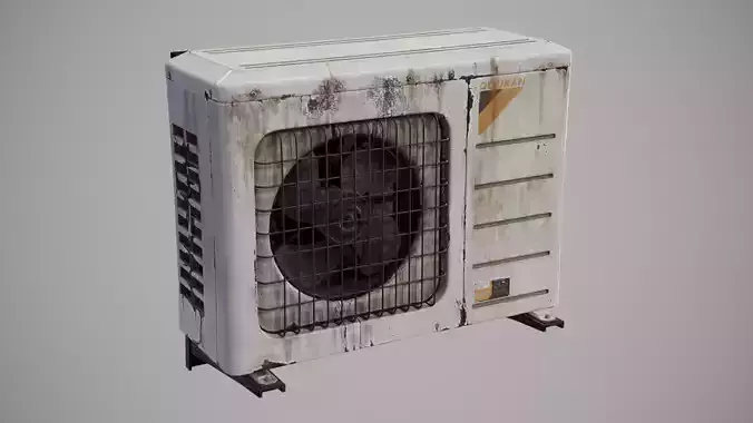 Air Conditioner Outdoor Unit Low-poly 3D model