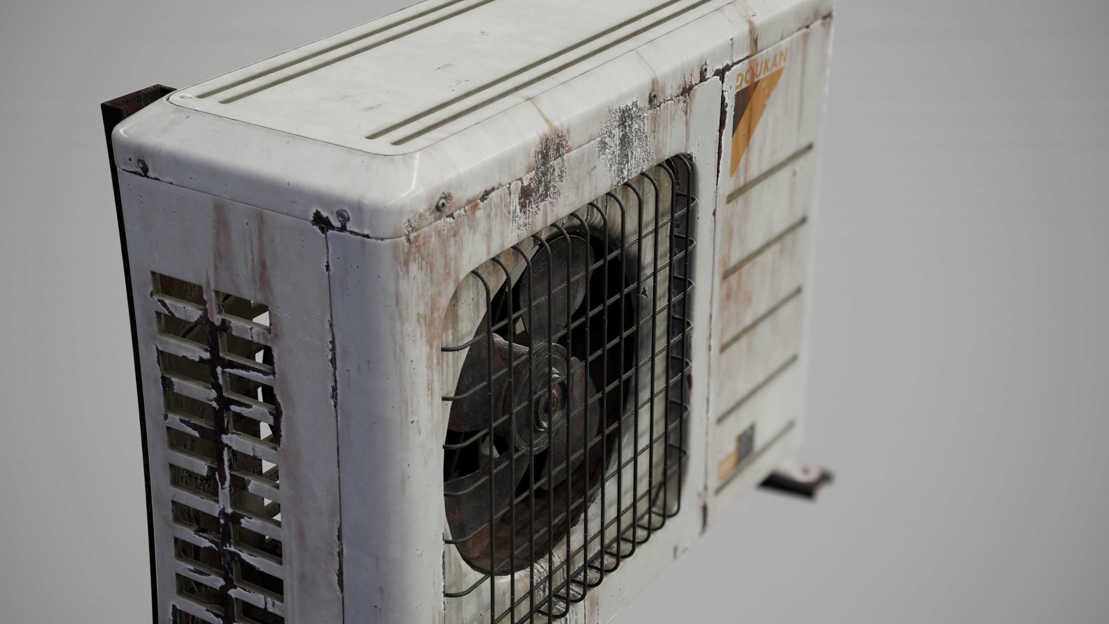 Air Conditioner Outdoor Unit Low-poly 3D model_8