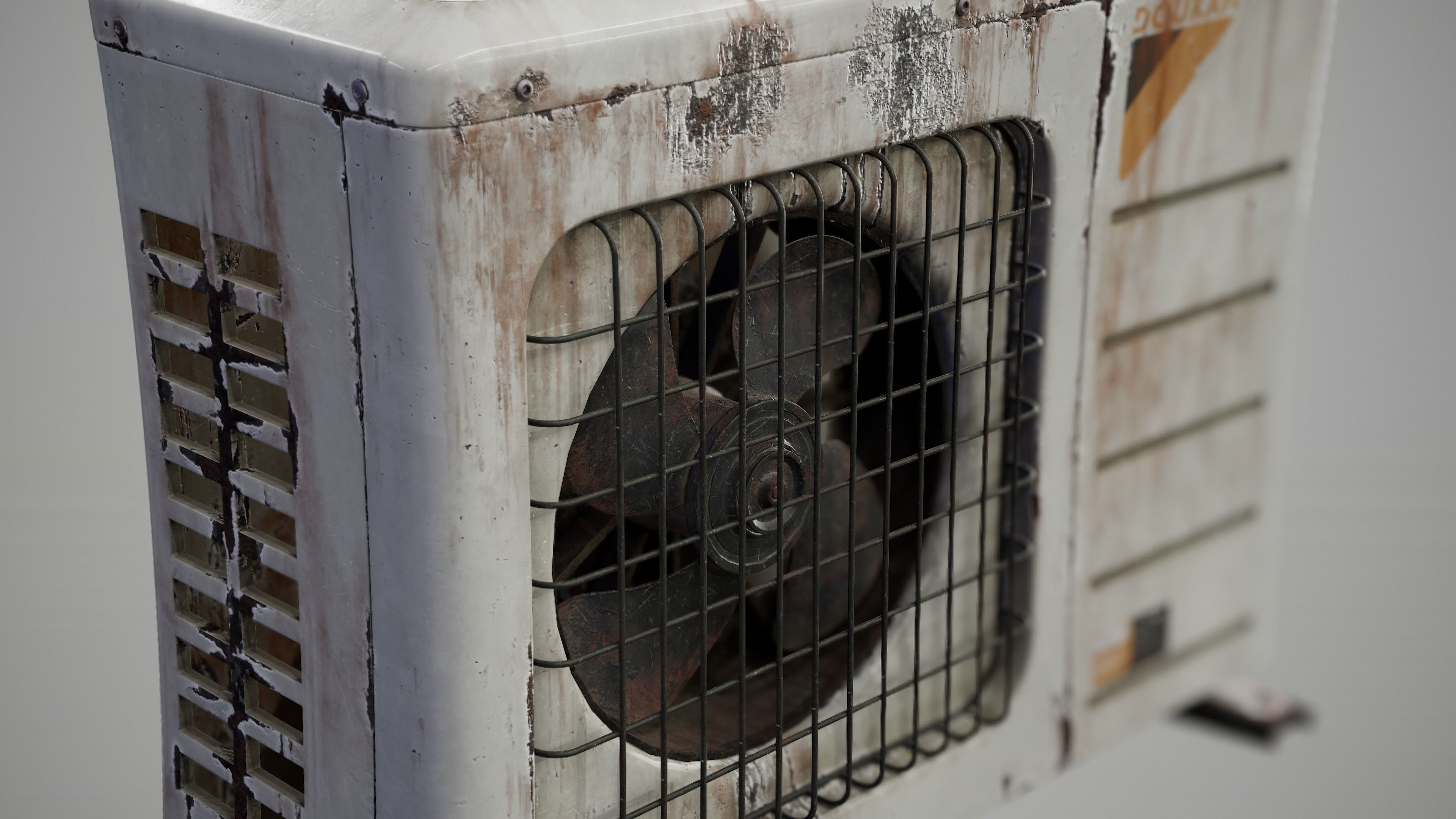 Air Conditioner Outdoor Unit Low-poly 3D model_4