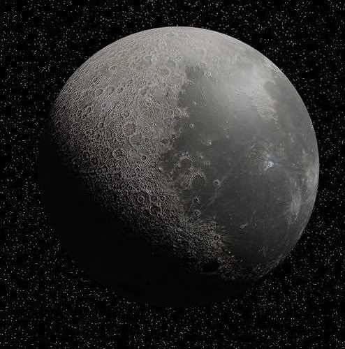 The Moon Low-poly 3D model