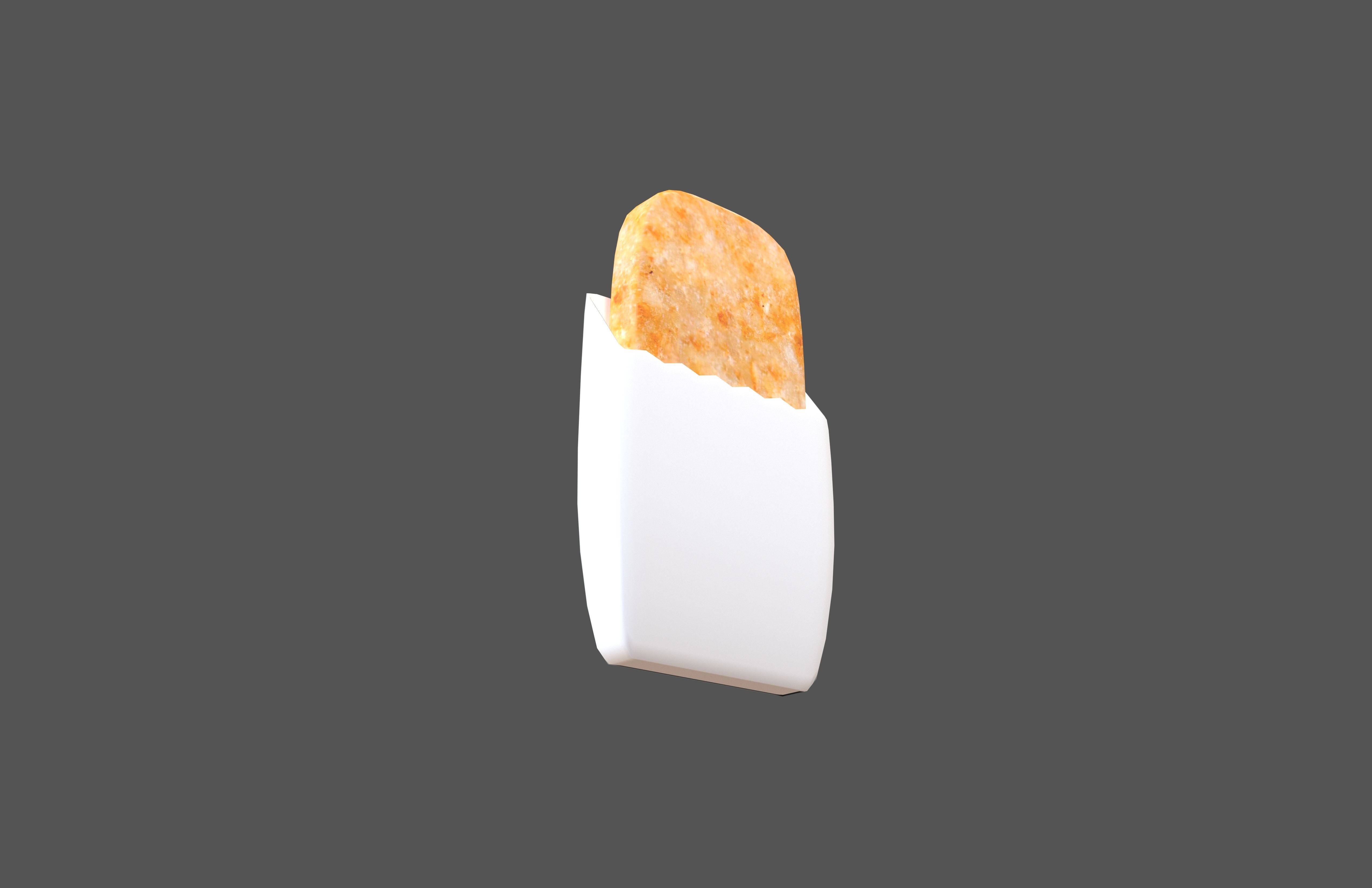 Hash Brown v1 002 Low-poly 3D model_3