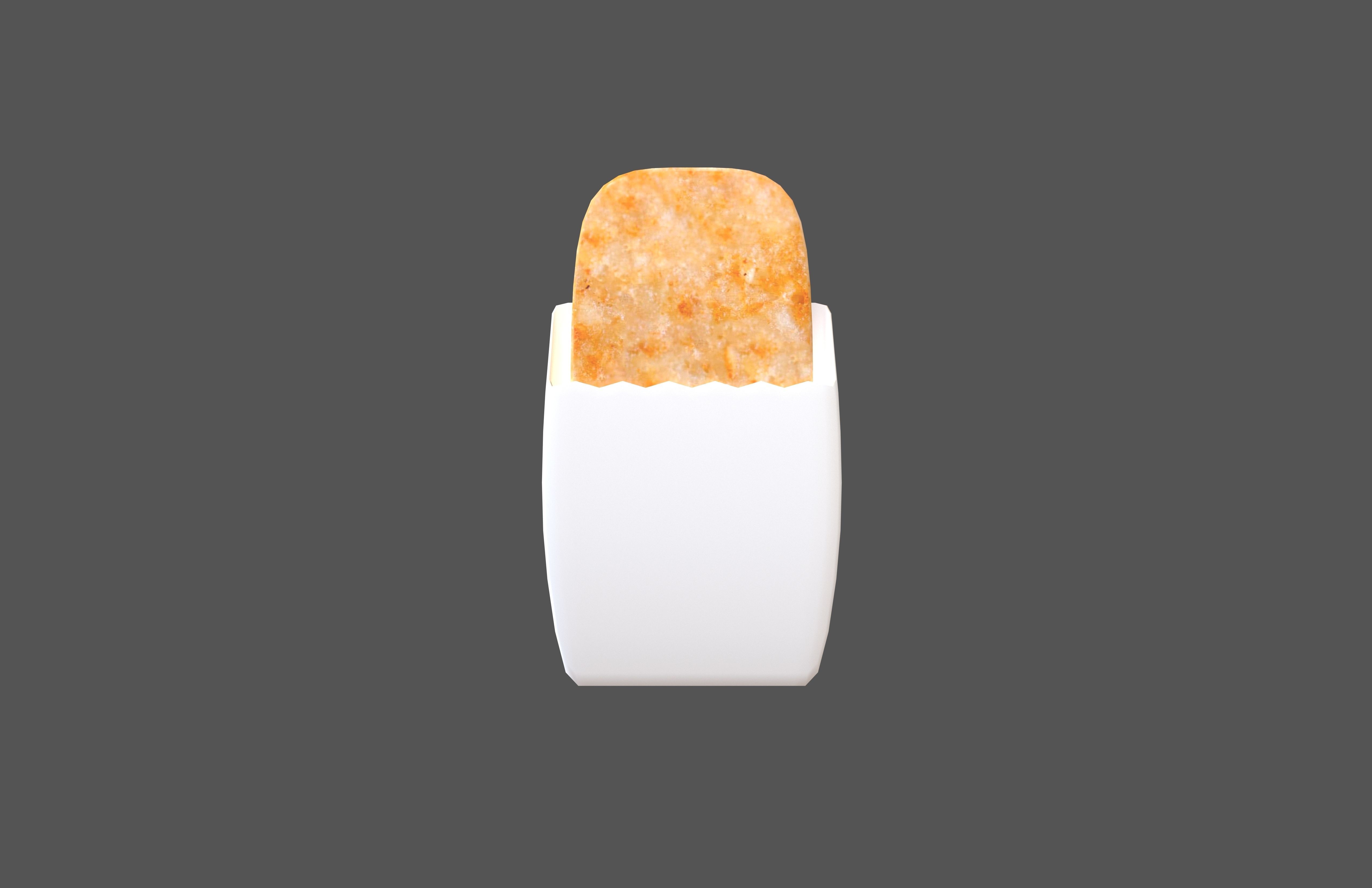 Hash Brown v1 002 Low-poly 3D model_1