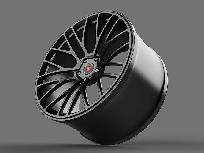 ISPIRI FFP1  WHEEL RIM 3D MODEL AR VR LOW AND HIGH POLY 3D print model