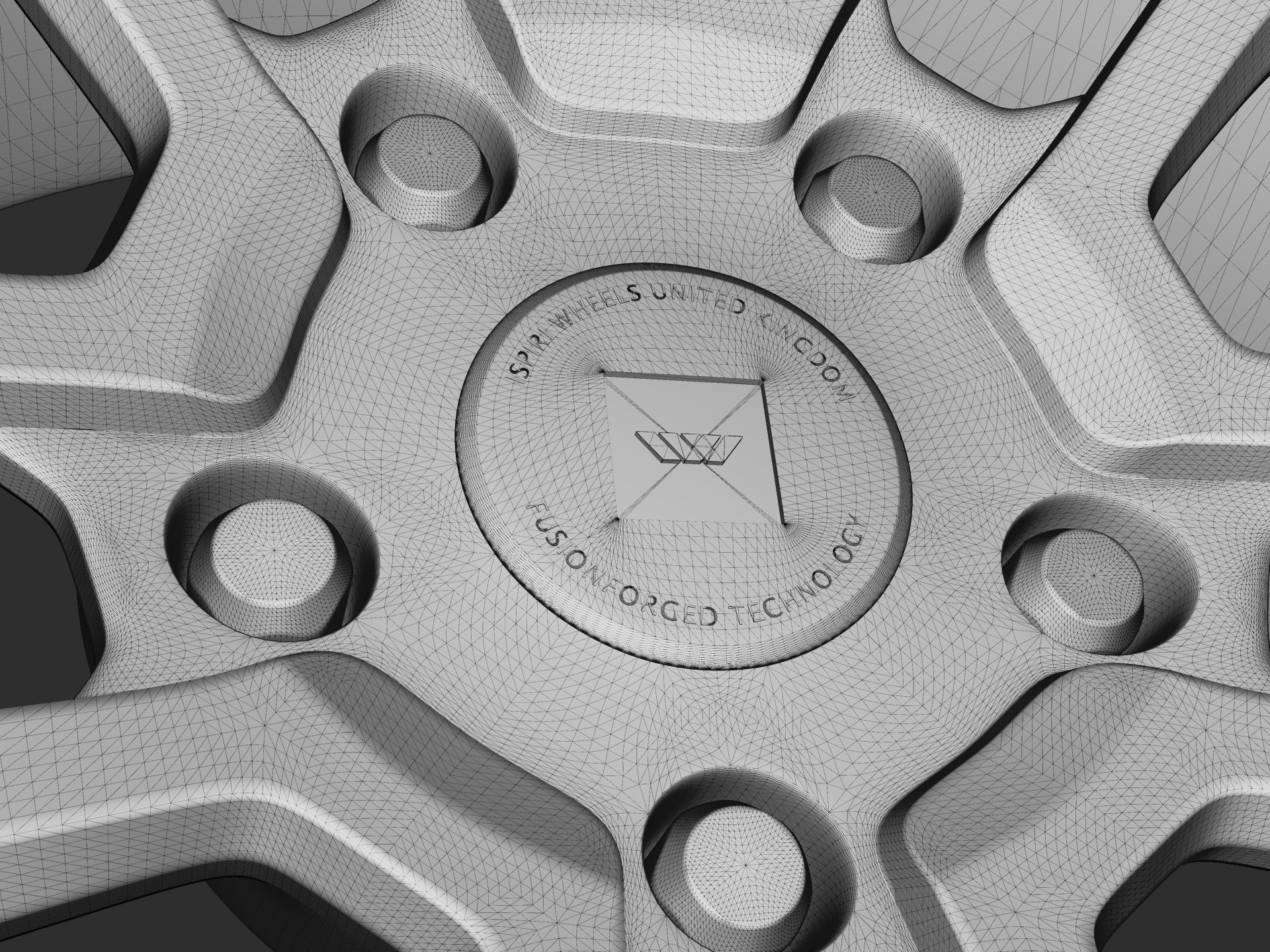 ISPIRI FFP1 WHEEL RIM 3D MODEL AR VR LOW AND HIGH POLY 3D print model_5