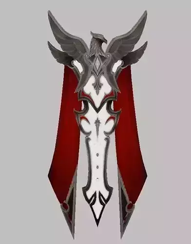 Eagle knight cape Low-poly 3D model
