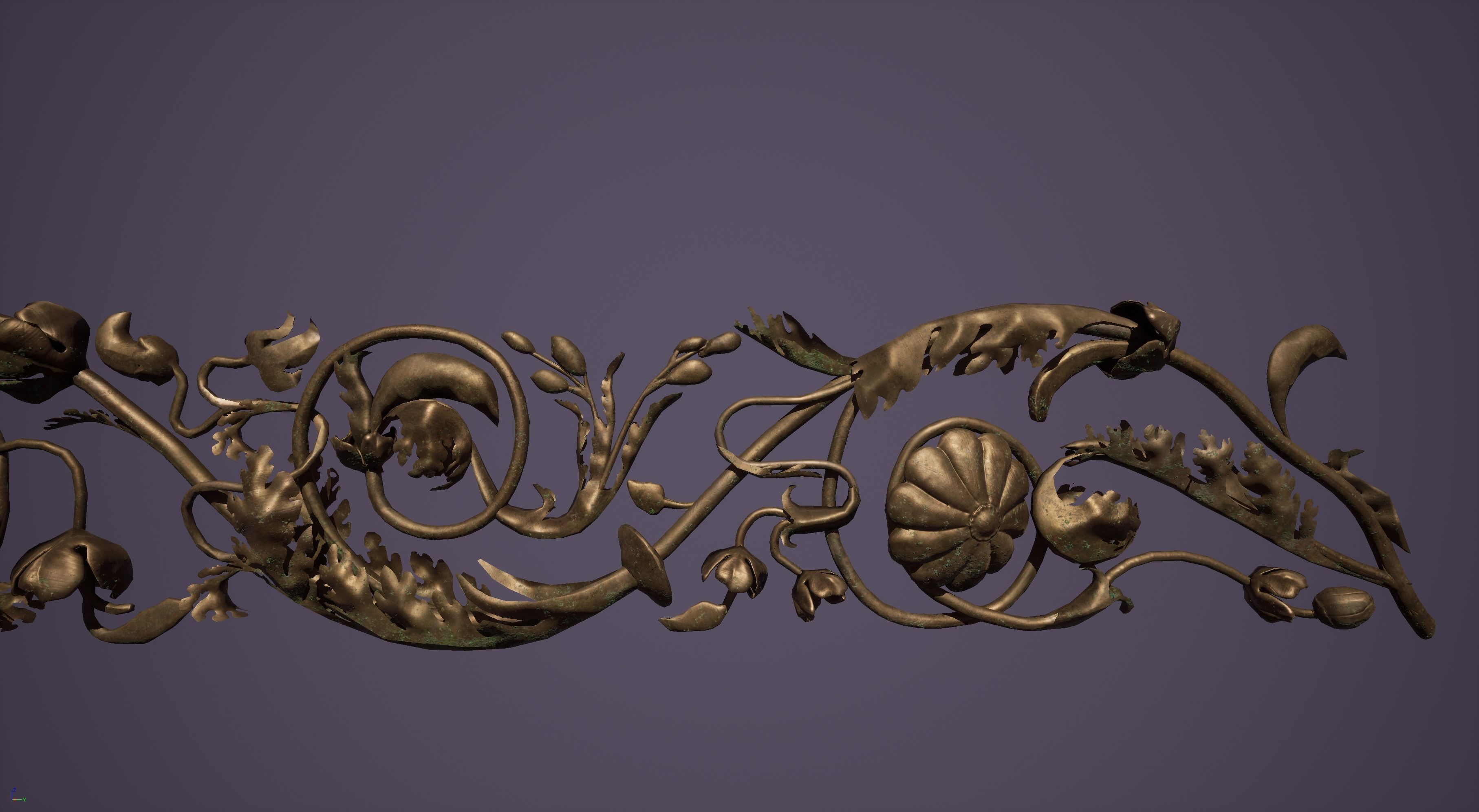 Grotesque edge decor kit bash set  Low-poly 3D model_12