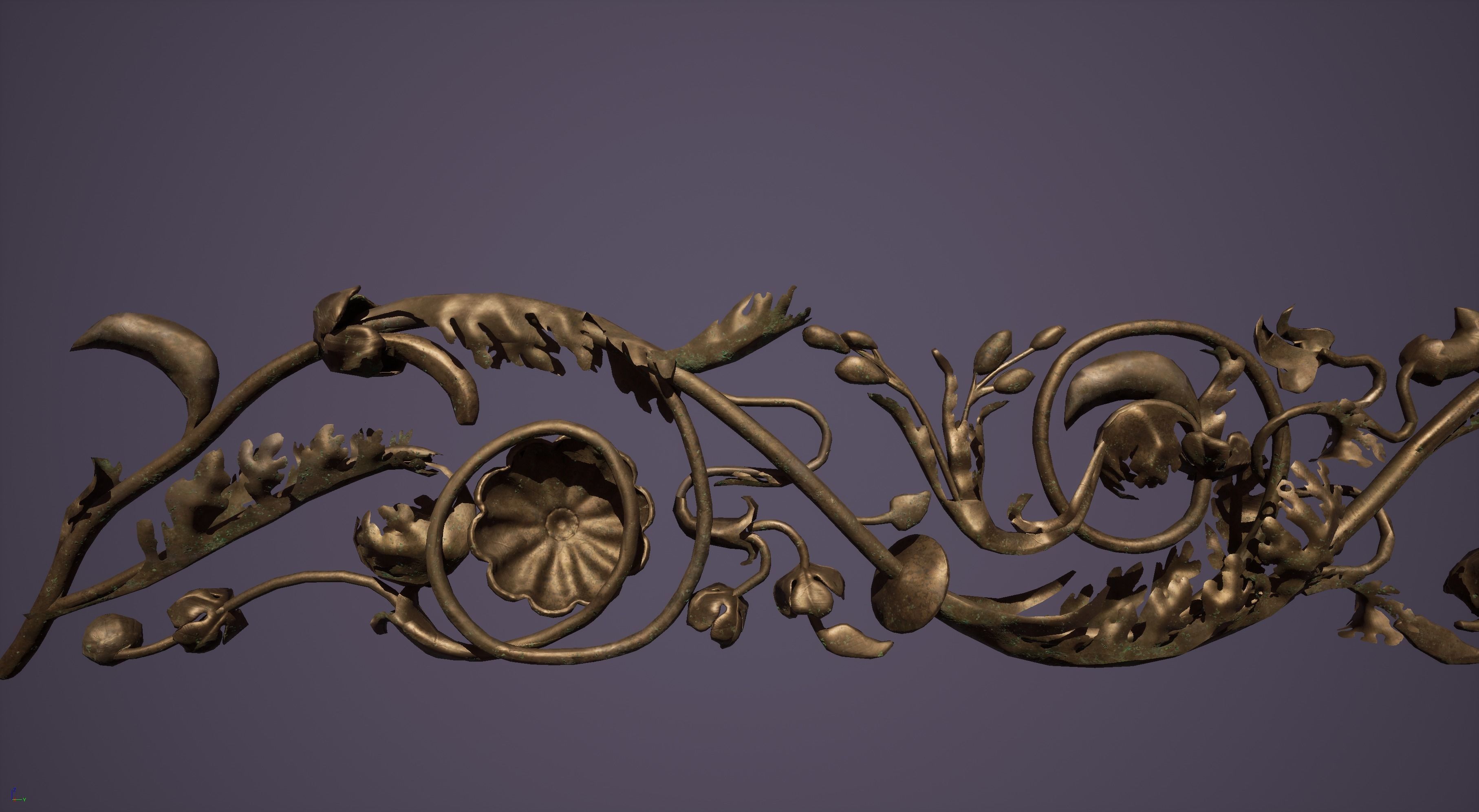 Grotesque edge decor kit bash set  Low-poly 3D model_9