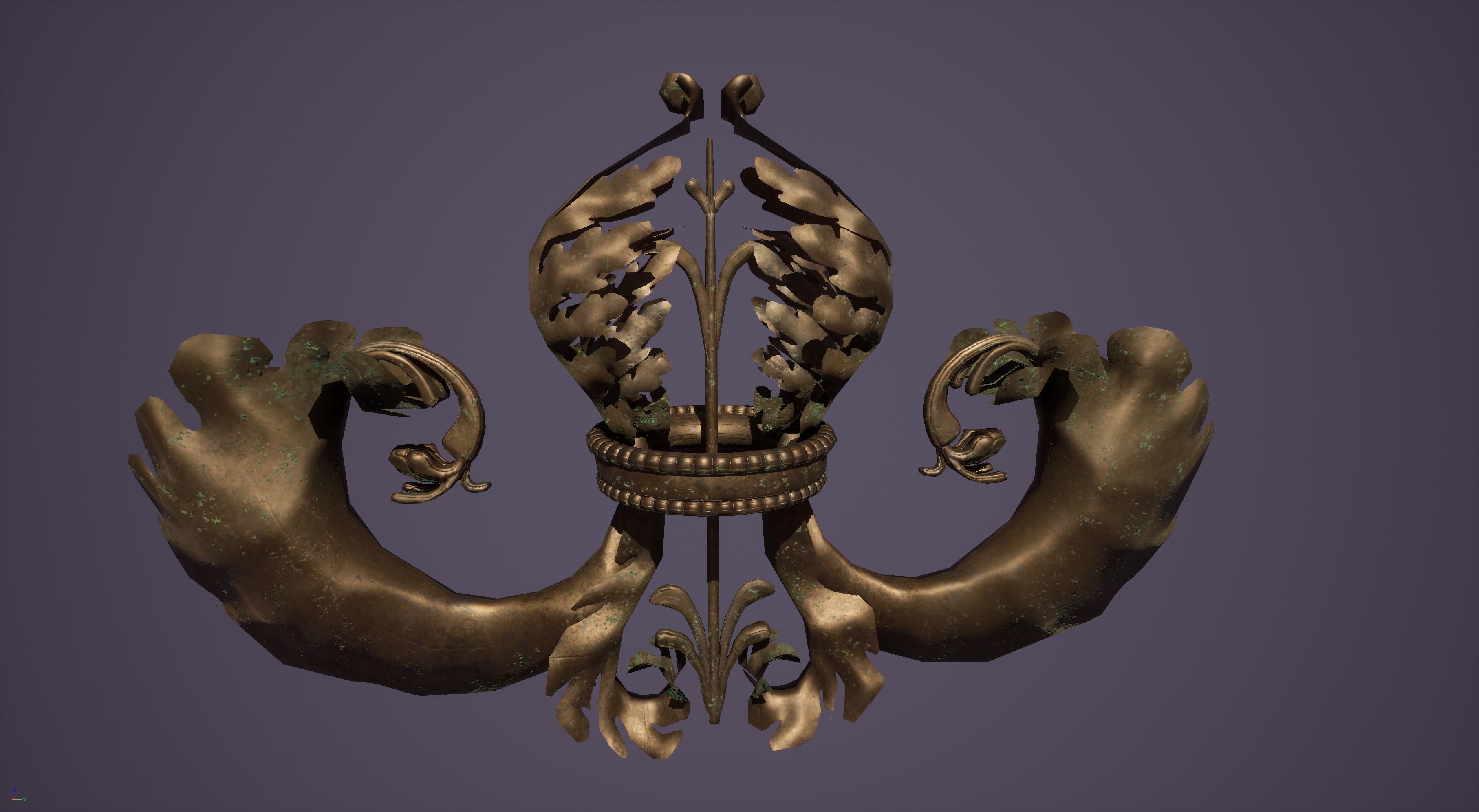 Grotesque edge decor kit bash set  Low-poly 3D model_14